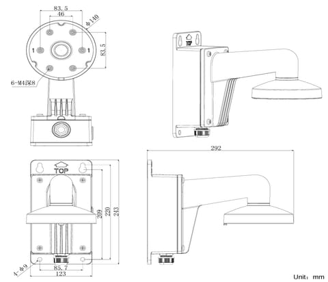 UCHWYT KAMERY DS-1273ZJ-140B Hikvision w sklepie Wasserman.eu