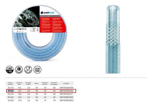 ⁨CELLFAST WĄŻ TECHNICZNY Fi 8,0 x 2,0mm  50mb⁩ w sklepie Wasserman.eu