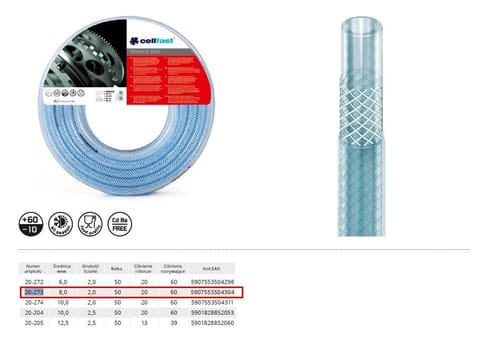 ⁨CELLFAST TECHNICAL HOSE FI 8.0 x 2.0mm 50mb⁩ at Wasserman.eu