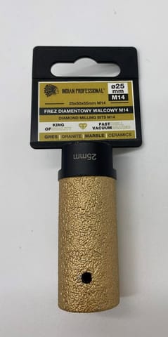 ⁨FREZ DIAMENTOWY WALCOWY M14  25mm /INDIAN PROFESSIONAL⁩ w sklepie Wasserman.eu