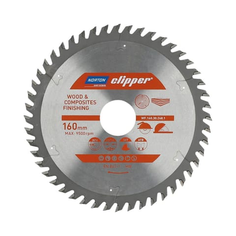 NORTON CIRCULAR SAW BLADE 160mm x 30/16mm x 48z WOOD & ATB COMPOSITES (2.6 / 1.6) at Wasserman.eu