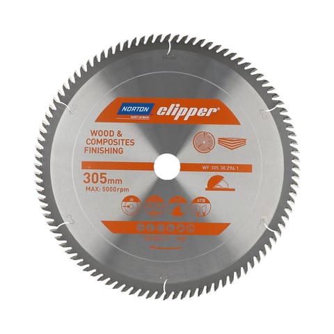⁨NORTON CIRCULAR SAW BLADE 305mm x 30mm x 96z WOOD & ATB COMPOSITES (3.2 / 2.2)⁩ at Wasserman.eu