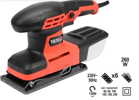 Yato YT-82230 przenośna szlifierka Losowa szlifierka oscylacyjna Czarny, Pomarańczowy 260 W w sklepie Wasserman.eu