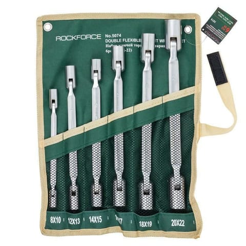 ⁨ROCKFORCE SWIVEL SOCKET WRENCH set 6pcs. 8-22mm⁩ at Wasserman.eu