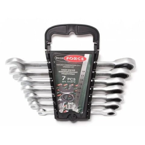 ⁨ROCKFORCE RATCHET COMBINATION WRENCH SET 7pcs⁩ at Wasserman.eu