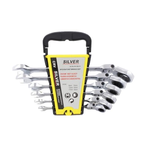 ⁨SILVER RATCHET COMBINATION WRENCH / ARTICULATED SET OF 6 PIECES⁩ at Wasserman.eu