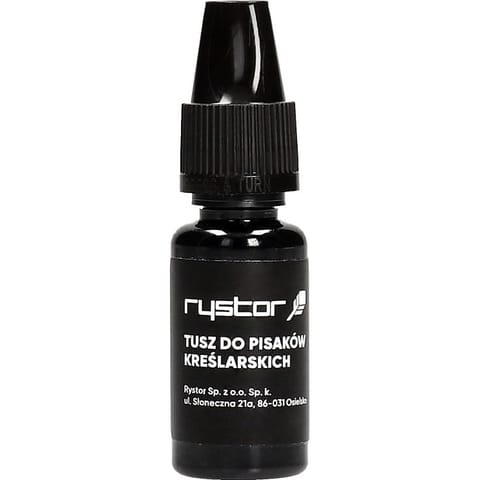 ⁨Tusz kreślarski Rystor 10ml czarny⁩ w sklepie Wasserman.eu