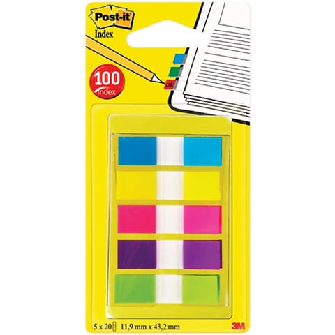 ⁨Zakładki Post-it 11.9x43.1mm 5 kolorów (5x20)⁩ w sklepie Wasserman.eu