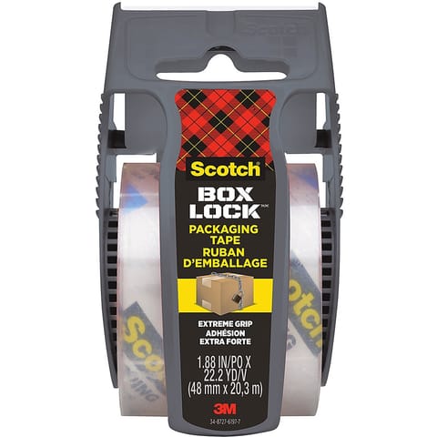 ⁨Taśma pakowa Scotch Box Lock 48mm/20.3m (+ podajnik) transparentna⁩ w sklepie Wasserman.eu