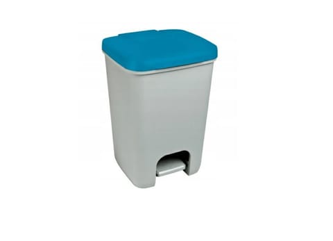 ⁨CURVER WASTE BIN ESSENTIALS 20L /GREY/ BLUE⁩ at Wasserman.eu