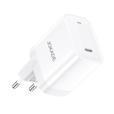 ⁨Ładowarka Sieciowa PD35W (1x USB-C) Jokade Aoyuan Single Port EU Charger (JB079) biała⁩ w sklepie Wasserman.eu