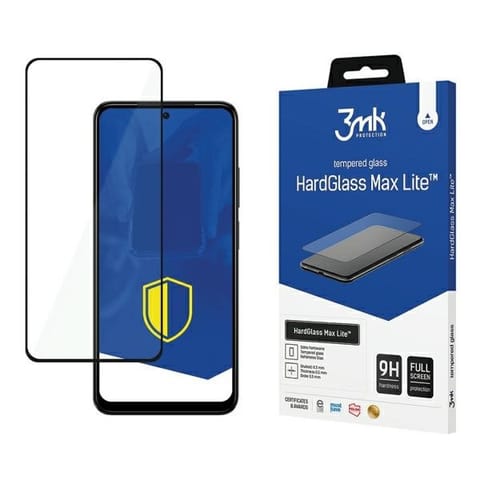 ⁨3MK HardGlass Max Lite Xiaomi Redmi Note12s czarny/black⁩ w sklepie Wasserman.eu