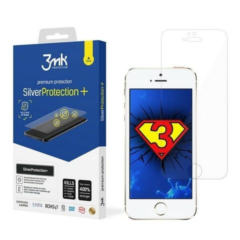 ⁨3MK Silver Protect+ iPhone 5/5S/SEFolia Antymikrobowa montowana na mokro⁩ w sklepie Wasserman.eu