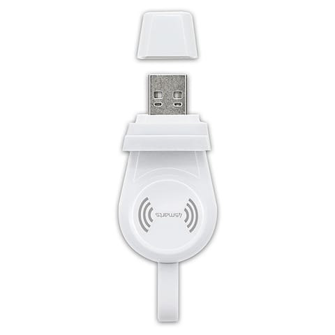 ⁨4smarts Ładowarka indukcyjna VoltBeamMini dla Apple Watch 1-8/SE z kablem 1m USB-A 2.5W biały/white 462332⁩ w sklepie Wasserman.eu