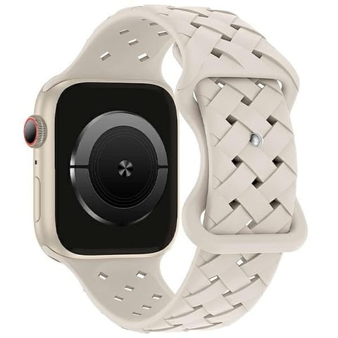 ⁨Beline pasek Apple Watch Silicone Woven 38/40/41mm beżowy /starlight box⁩ w sklepie Wasserman.eu