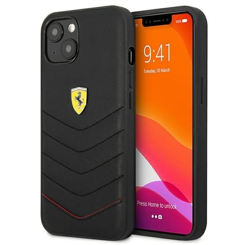 ⁨Ferrari FEHCP13SRQUK iPhone 13 mini 5.4" black/black hardcase Off Track Quilted⁩ at Wasserman.eu