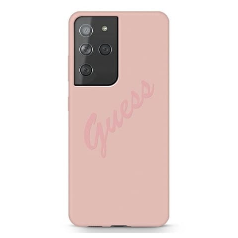⁨Guess GUHCS21LLSVSPI S21 Ultra G998 pink/pink hardcase Script Vintage⁩ at Wasserman.eu