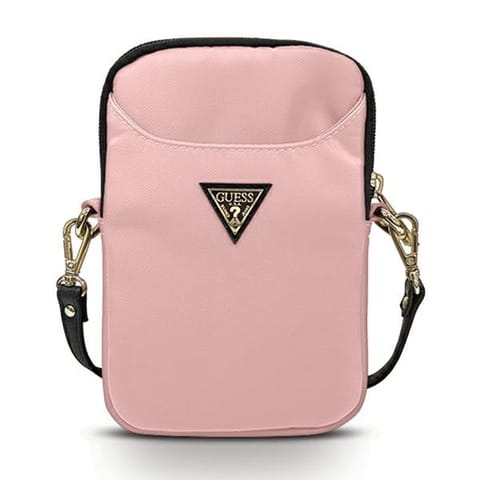 ⁨Guess Handbag GUPBNTMLLP pink/pink Nylon Triangle Logo⁩ at Wasserman.eu