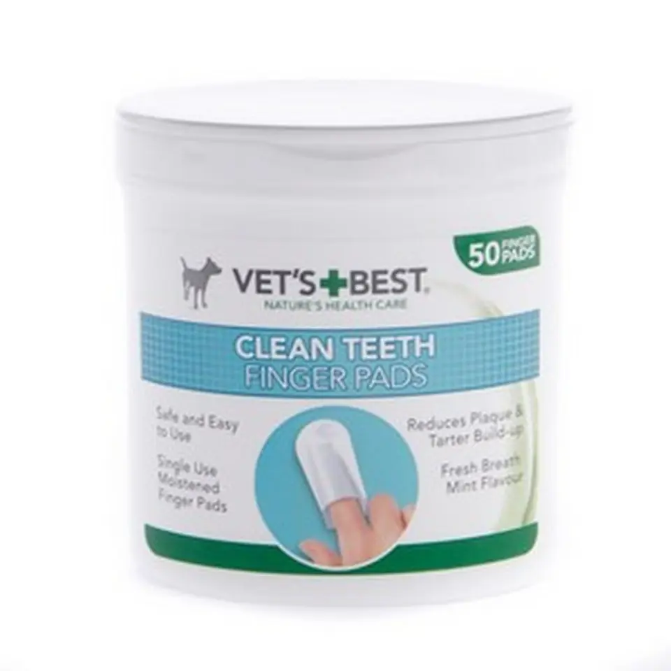 ⁨VET'S BEST FINGER TEETH CLEANERS 50pcs⁩ at Wasserman.eu