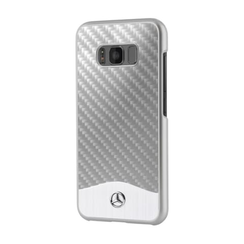 ⁨Mercedes MEHCS8LCACSI S8 Plus G955 silver/srebrny hard case carbon⁩ w sklepie Wasserman.eu