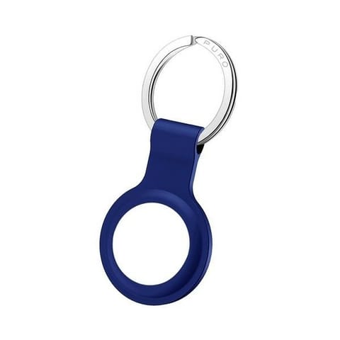 ⁨Puro ICON Case AirTag silicone navy blue/dark blue ATICON1DKBLUE keychain⁩ at Wasserman.eu