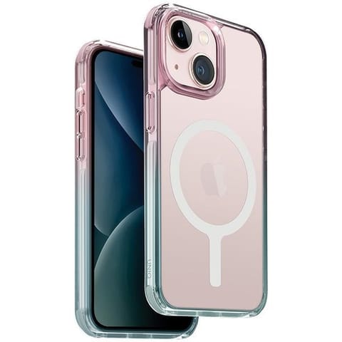 ⁨UNIQ etui Combat Duo iPhone 15 / 14 / 136.1" Magclick Charging niebiesko-różowy/pastel sky blue-powder pink⁩ w sklepie Wasserman.eu