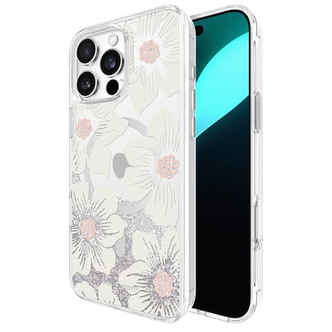 Kate Spade New York Liquid Glitter MagSafe - Etui iPhone 16 Pro Max (Hollyhock Floral) w sklepie Wasserman.eu
