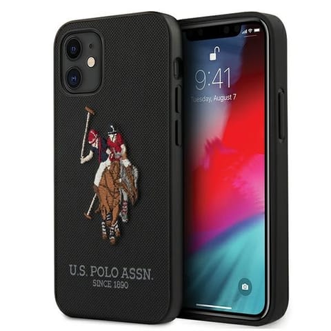 ⁨US Polo USHCP12SPUGFLBK iPhone 12 mini 5.4" black/black Polo Embroidery Collection⁩ at Wasserman.eu