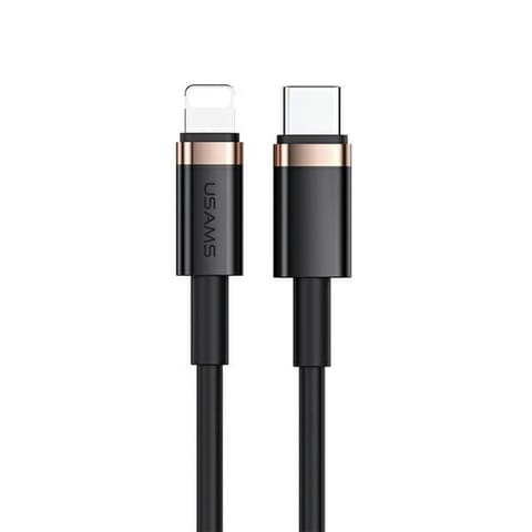 ⁨USAMS U63 USB-C to Lightning Cable 1.2m 20W PD Fast Charge Black/Black SJ484USB01 (US-SJ484)⁩ at Wasserman.eu