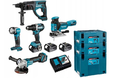 ZESTAW COMBO 18V DDF484+DGA513+DHR202+DJV181+DML802 w sklepie Wasserman.eu
