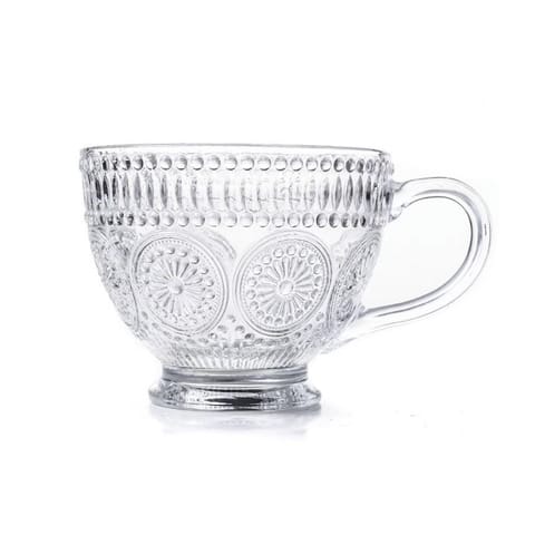 ⁨Filiżanka z uchem retro grube szkło 400 ml 1szt SZK82⁩ w sklepie Wasserman.eu