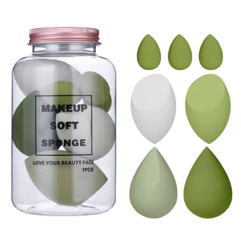 ⁨Zestaw 7 gąbeczek do makijażu AVOCADO GREEN GB06ZIE⁩ w sklepie Wasserman.eu