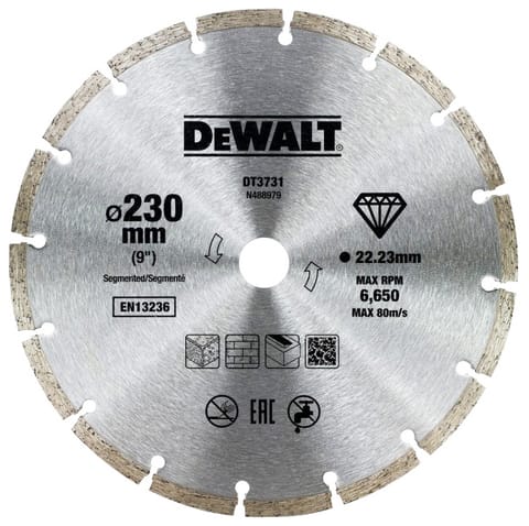 ⁨Tarcza diamentowa DeWalt 230x2,3x22,2mm segmantowa ⁩ w sklepie Wasserman.eu