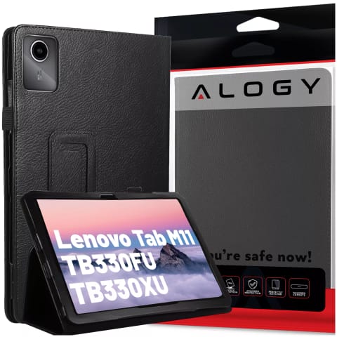 ⁨Etui do Lenovo Tab M11 10.95" TB330FU/TB330XU/TB331FC stojak pokrowiec obudowa z klapką na tablet Case Alogy Czarne⁩ w sklepie Wasserman.eu