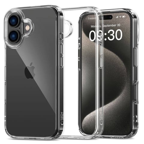 ⁨Etui IPHONE 16 Tech-Protect Flexair Hybrid Clear transparentne⁩ w sklepie Wasserman.eu