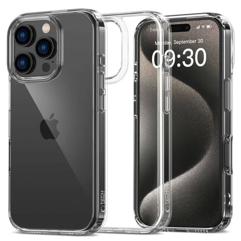 ⁨Etui IPHONE 16 PRO Tech-Protect Flexair Hybrid Clear transparentne⁩ w sklepie Wasserman.eu