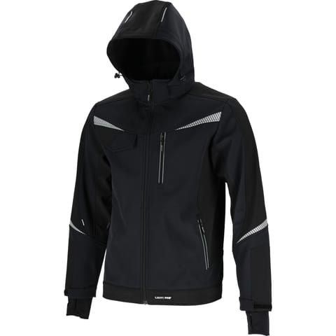 ⁨SOFTSHELL JACKET, HOOD, BLACK, "L", CE, LAHTI⁩ at Wasserman.eu