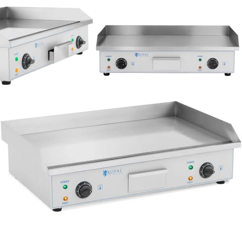 ⁨Grill elektryczny płyta grillowa gładka podwójna 730 x 400 mm 2 x 2200 W⁩ w sklepie Wasserman.eu