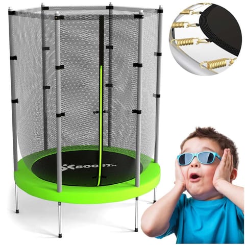 Trampolina z siatką SAUT 140 cm zielona w sklepie Wasserman.eu