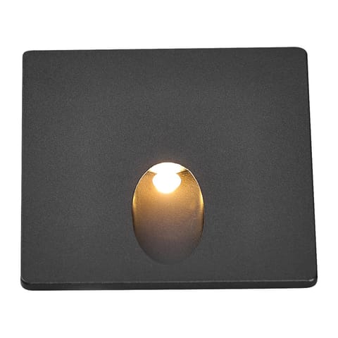 ⁨Boven oświetlenie schodowe czarna LED 3W barwa światła ciepła IP54⁩ w sklepie Wasserman.eu