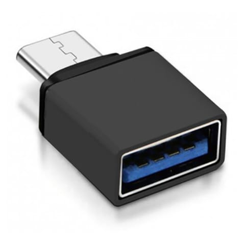 ⁨Maclean OTG Adapter, USB A to USB C, Black, MCE470⁩ at Wasserman.eu