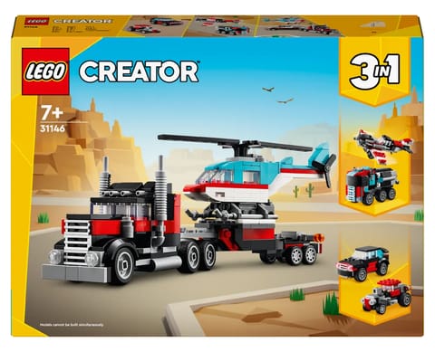 ⁨LEGO CREATOR 3 IN 1 31146 FLATBED TRUCK WITH HELICOPTER⁩ at Wasserman.eu