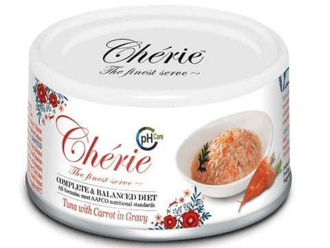 ⁨CHERIE Tuna with carrots - wet cat food - 80g⁩ at Wasserman.eu