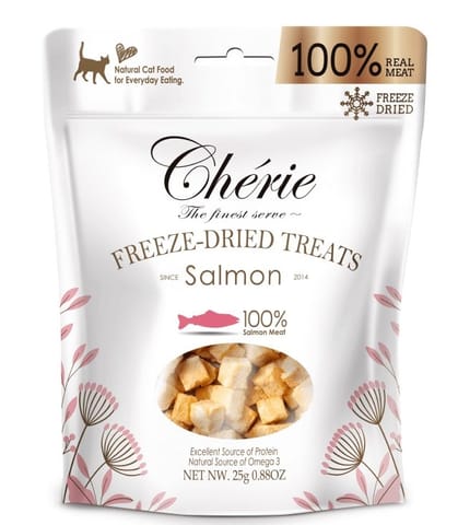 ⁨CHERIE Freeze-dried salmon pieces - cat treats - 30g⁩ at Wasserman.eu