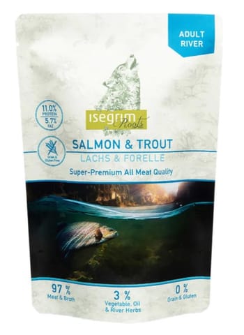 ⁨ISEGRIM Adult Salmon with trout - wet dog food - 410g⁩ at Wasserman.eu