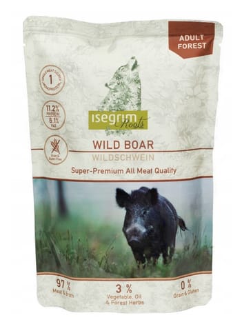 ⁨ISEGRIM Adult Wild Boar - wet dog food - 410g⁩ at Wasserman.eu