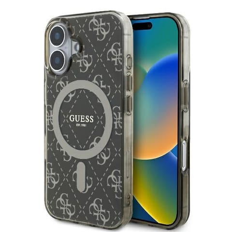 ⁨Guess GUHMP16MH4DTEW iPhone 16 Plus 6.7" brązowy/brown hardcase IML 4G Background MagSafe⁩ w sklepie Wasserman.eu