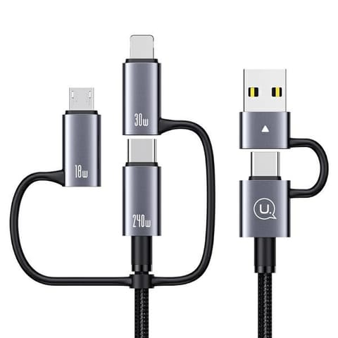 ⁨USAMS Kabel 6w1 Fast charging 240W 1,2m   Data Cable Digital dispay Aluminium Alloy Seria Sufeng (SJ737)⁩ w sklepie Wasserman.eu