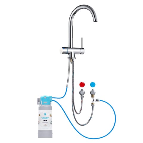 ⁨Dafi FLOW COMFORT D1 filtration system + VITO 3-way faucet chrome⁩ at Wasserman.eu