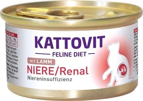 ⁨KATTOVIT NIERE/RENAL Feline Jagnięcina puszka 85g dla kota⁩ w sklepie Wasserman.eu